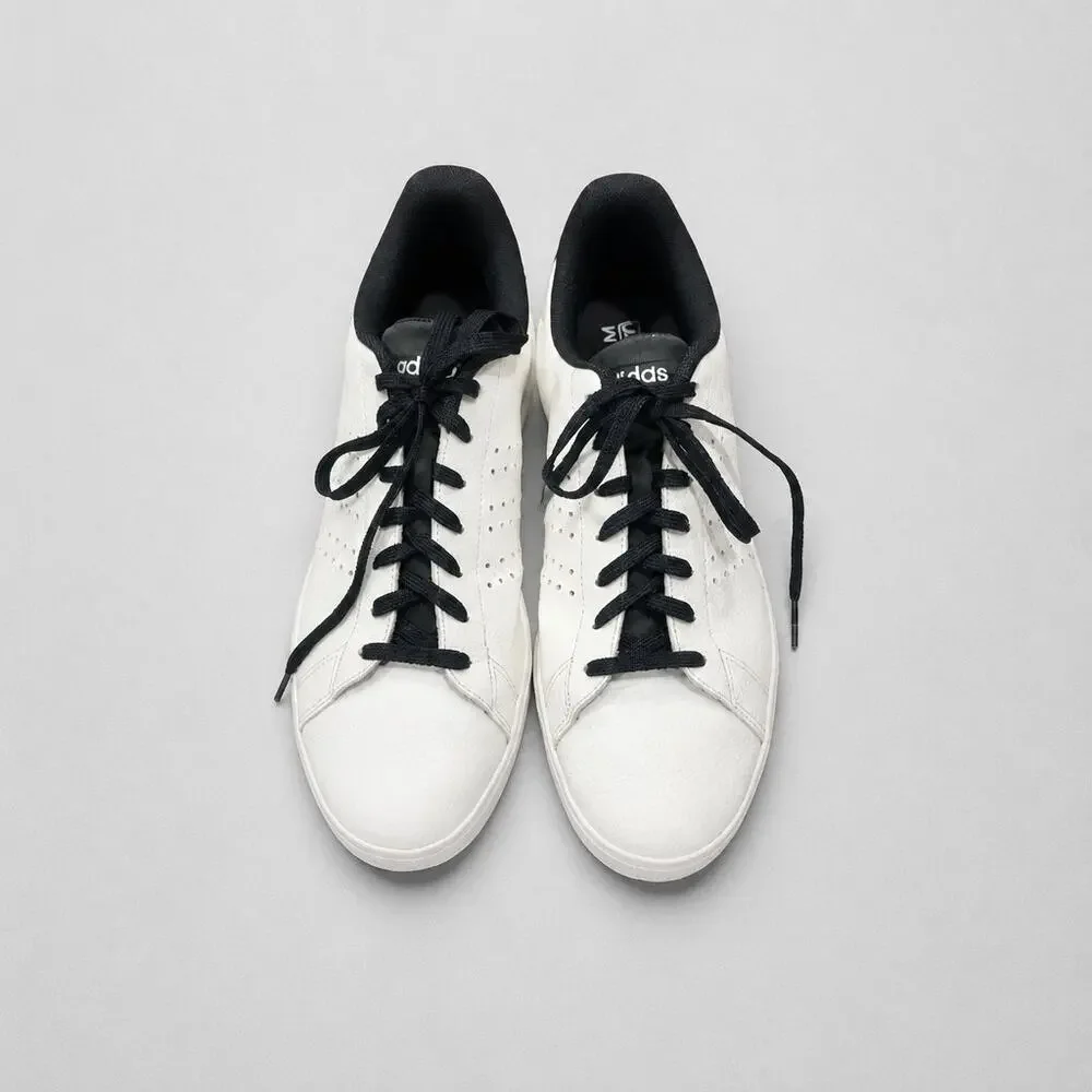 adidas Advantage 2.0 Men Size 12.5 Off White Black Sneakers IG9171 Low Top Court